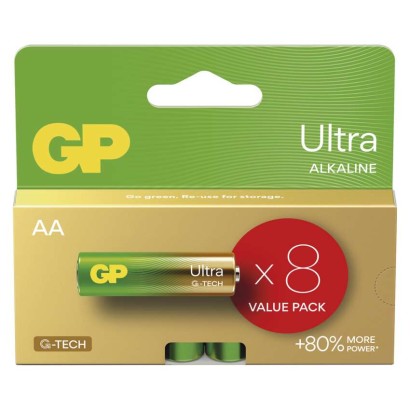 EMOS Alkalická baterie GP Ultra AA (LR6), 8 ks