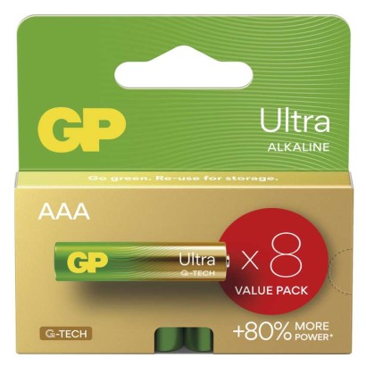 EMOS Alkalická baterie GP Ultra AAA (LR03), 8 ks