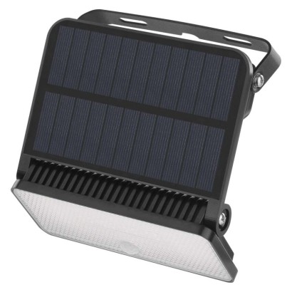EMOS Solární LED reflektor SOLO s pohybovým čidlem, černý, neutrální bílá
