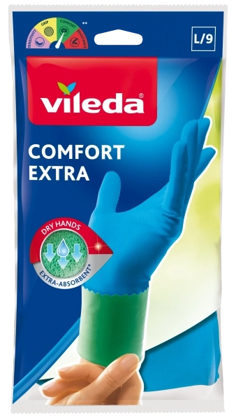 VILEDA Comfort Extra Handschuhe, 1 Stück - Größe 1,5 mm L
