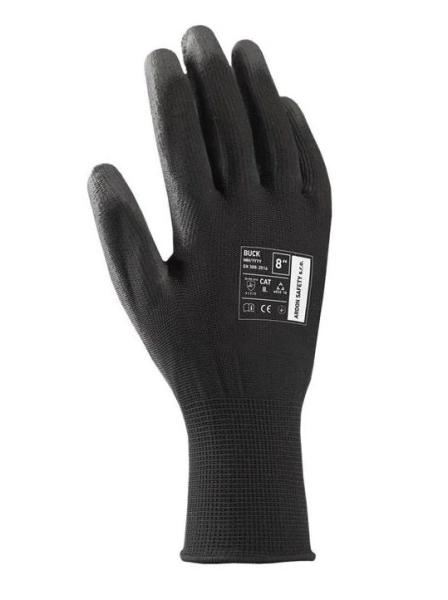 Handschuhe getaucht in Buck Black 1 Paar - Größe. M