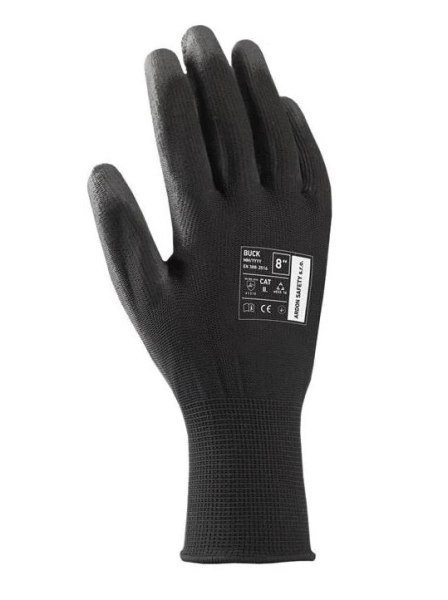 Handschuhe getaucht in Buck Black 1 Paar - Größe. XL