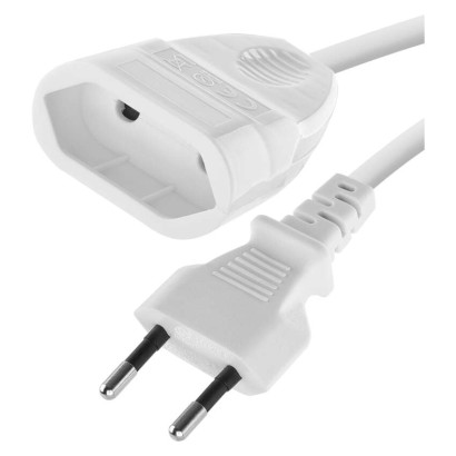 EMOS Dvoužilový pohyblivý přívod 1,5 m / 1 zásuvka / bílý / PVC / 0,75 mm2