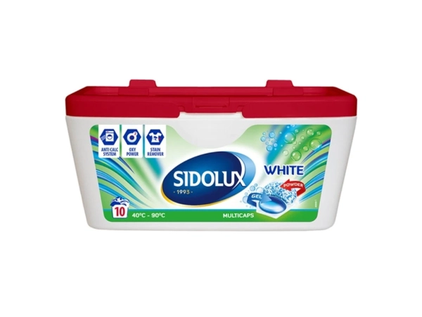 Sidolux Multicaps Weiße Waschkapseln für weiße Wäsche 10 Stück