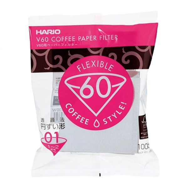 Papierfilter für Hario V60-01 - 100 Stück