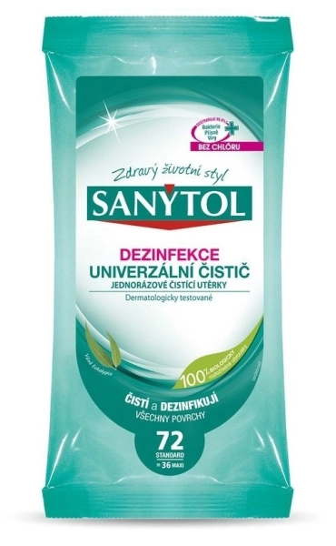 Desinfizierende Reinigungstücher Sanytol, Eukalyptus, 36 Stück