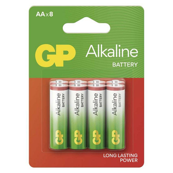 EMOS Alkalická baterie GP Alkaline AA (LR6), 8 ks