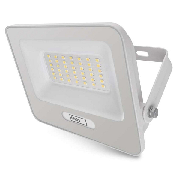 EMOS LED reflektor GLARO 30W, bílý, IP65, 3000 lm, neutrální bílá