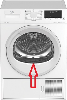 Beko Trocknertür komplett 2986090100