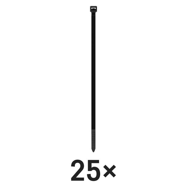 EMOS Spannband 450×7,6 mm, schwarz, 25 Stück