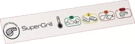 Tefal GC450B32 SS-203103 Grillgriff-Aufkleber