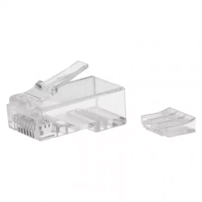 EMOS Konektor RJ45 pro UTP kabel (drát), průhledný
