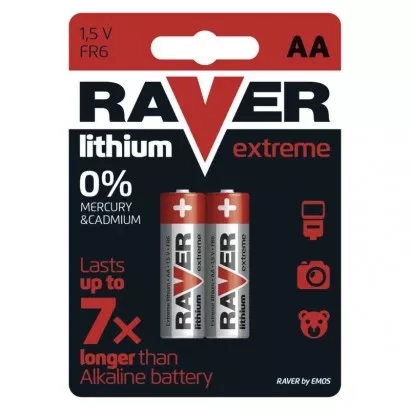 EMOS Lithiová baterie RAVER AA (FR6), 2 ks