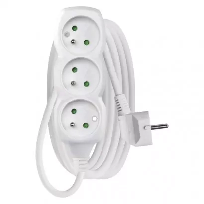 EMOS Prodlužovací kabel 3 m / 3 zásuvky / bílý / PVC / 1,5 mm2