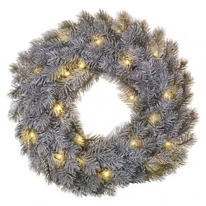 EMOS LED Dekoration - Adventskranz, 40 cm, 2x AA, innen, warmweiß, Timer