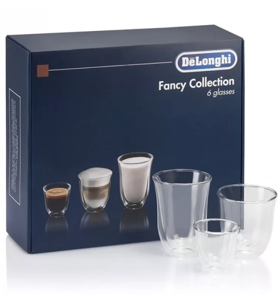 DeLonghi Cappuccino, Latte, Espresso Gläser 6 Stück