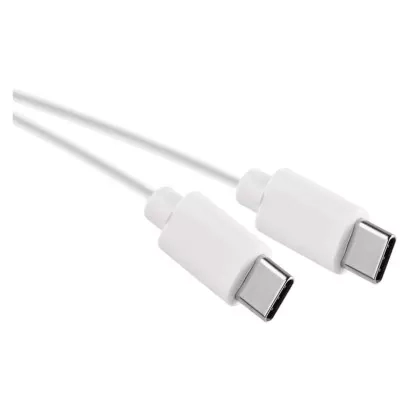 EMOS Nabíjecí a datový kabel USB-C 2.0 / USB-C 2.0, 1 m, bílý