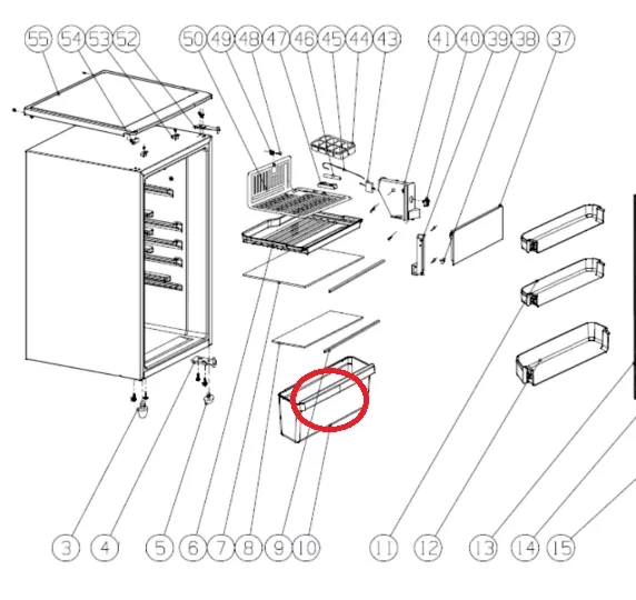 Whirlpool Kühlschrank Korb 482000007719