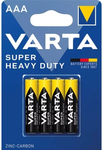 Varta Super Heavy Duty AAA Zink-Kohle-Batterie, R03 4 Stück