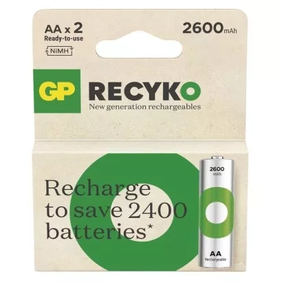 EMOS Nabíjecí baterie GP ReCyko 2600 AA (HR6), 2 ks