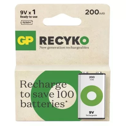 EMOS Nabíjecí baterie GP ReCyko 200 (9V), 1 ks
