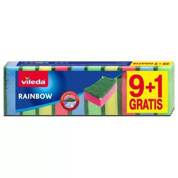 VILEDA Regenbogen-Schwamm 9+1 Stück